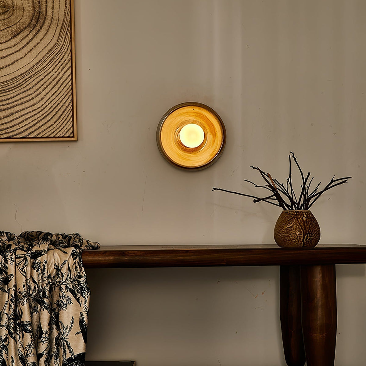 Marisella Rustic Marmor-Wandleuchte in Terra Beige