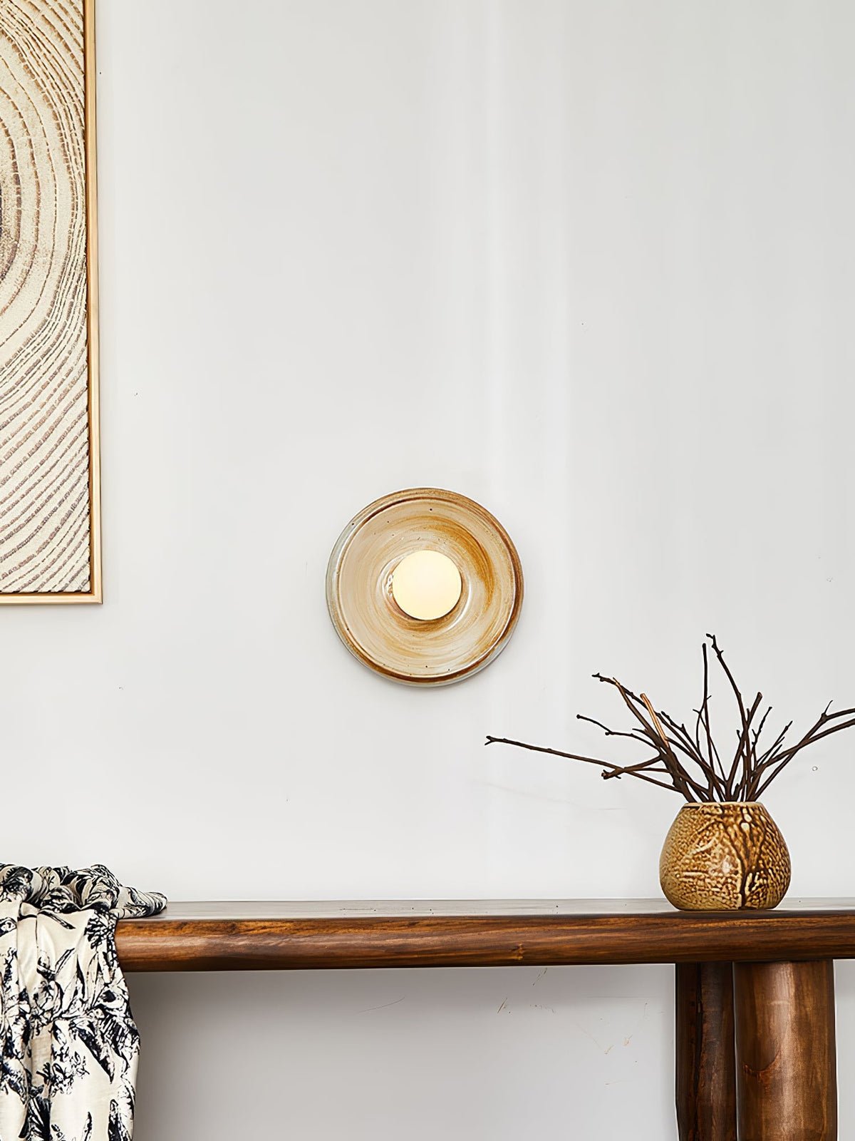 Marisella Rustic Marmor-Wandleuchte in Terra Beige