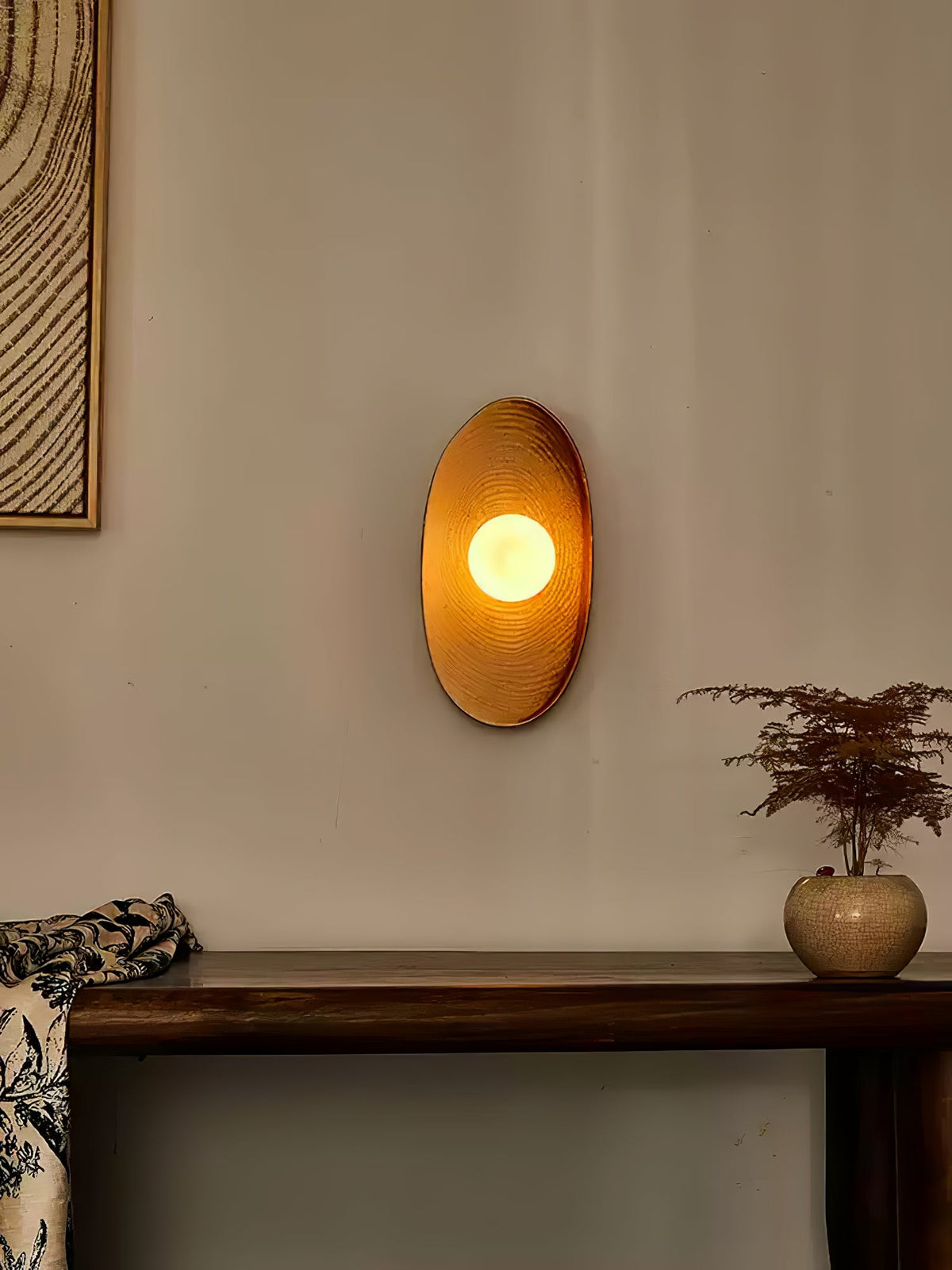 Marisella Rustic Marmor-Wandleuchte in Terra Beige