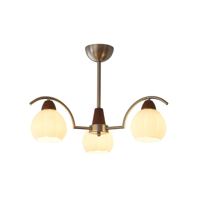 Ilaeiel Kronleuchter Traditionelle Eleganz Blüte Holz Glas