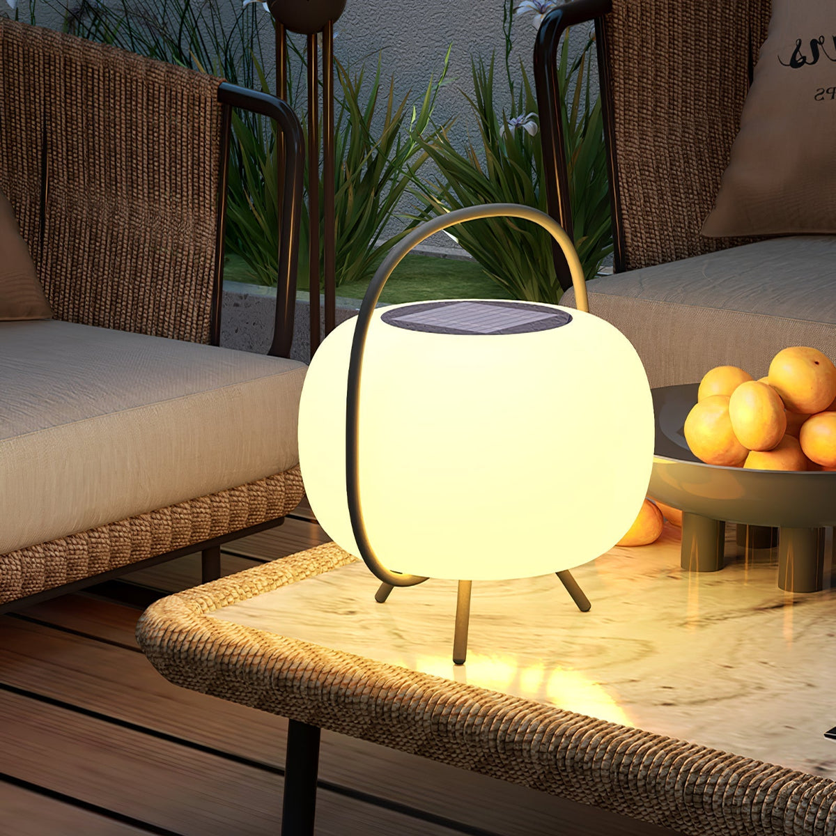 Prytk Außenlampe Solar-Pod Laterne mit Dreibeinen