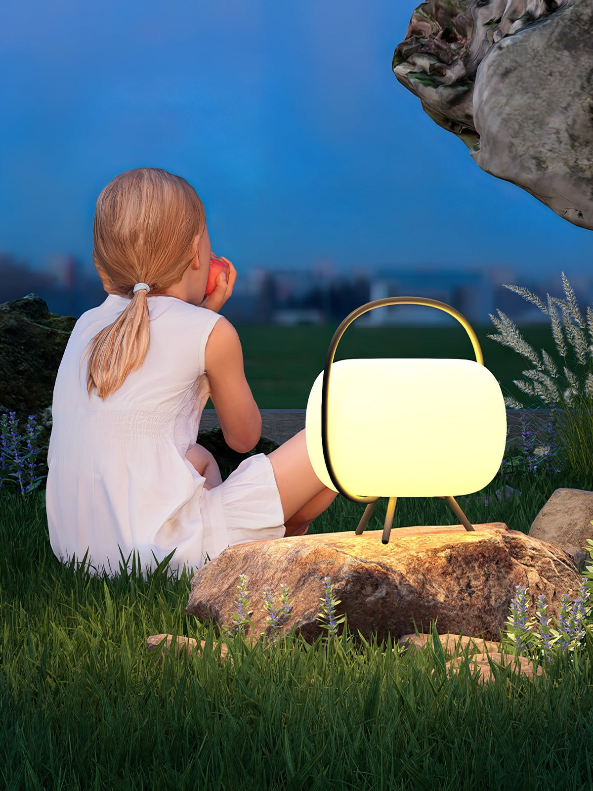 Prytk Außenlampe Solar-Pod Laterne mit Dreibeinen