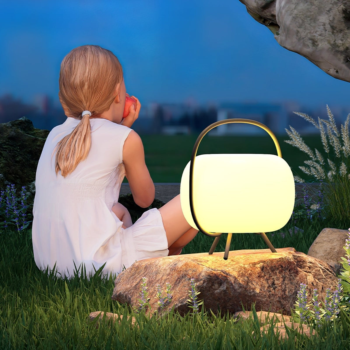 Prytk Außenlampe Solar-Pod Laterne mit Dreibeinen