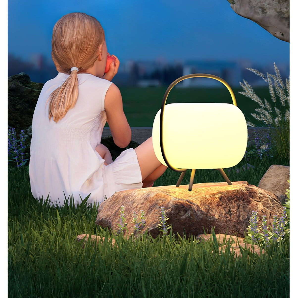 Prytk Außenlampe Solar-Pod Laterne mit Dreibeinen