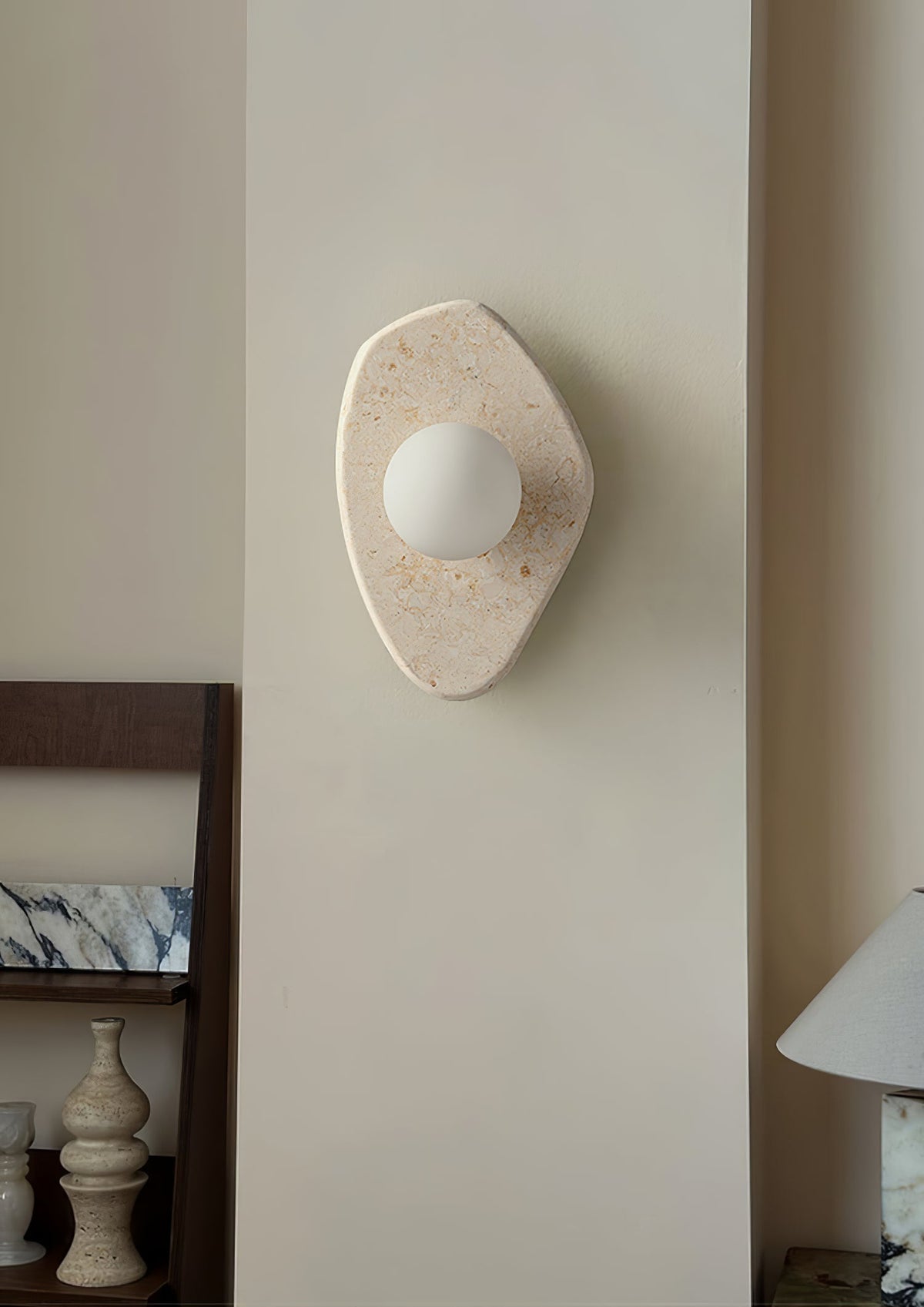 Pebble Rustic Marmor Wandleuchte