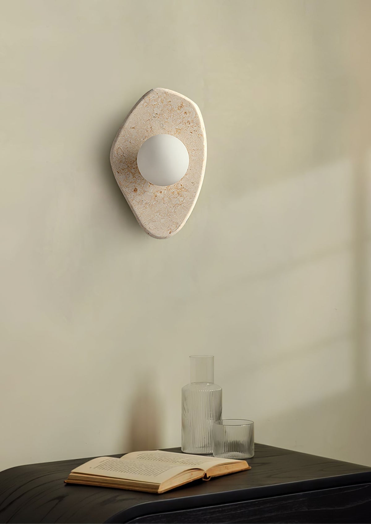 Pebble Rustic Marmor Wandleuchte