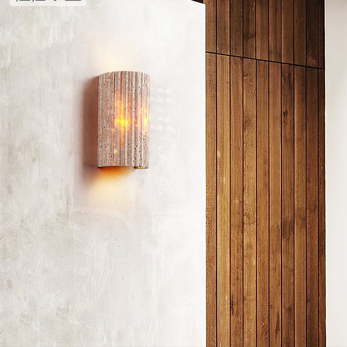 Sysilion Travertine-Wandleuchte