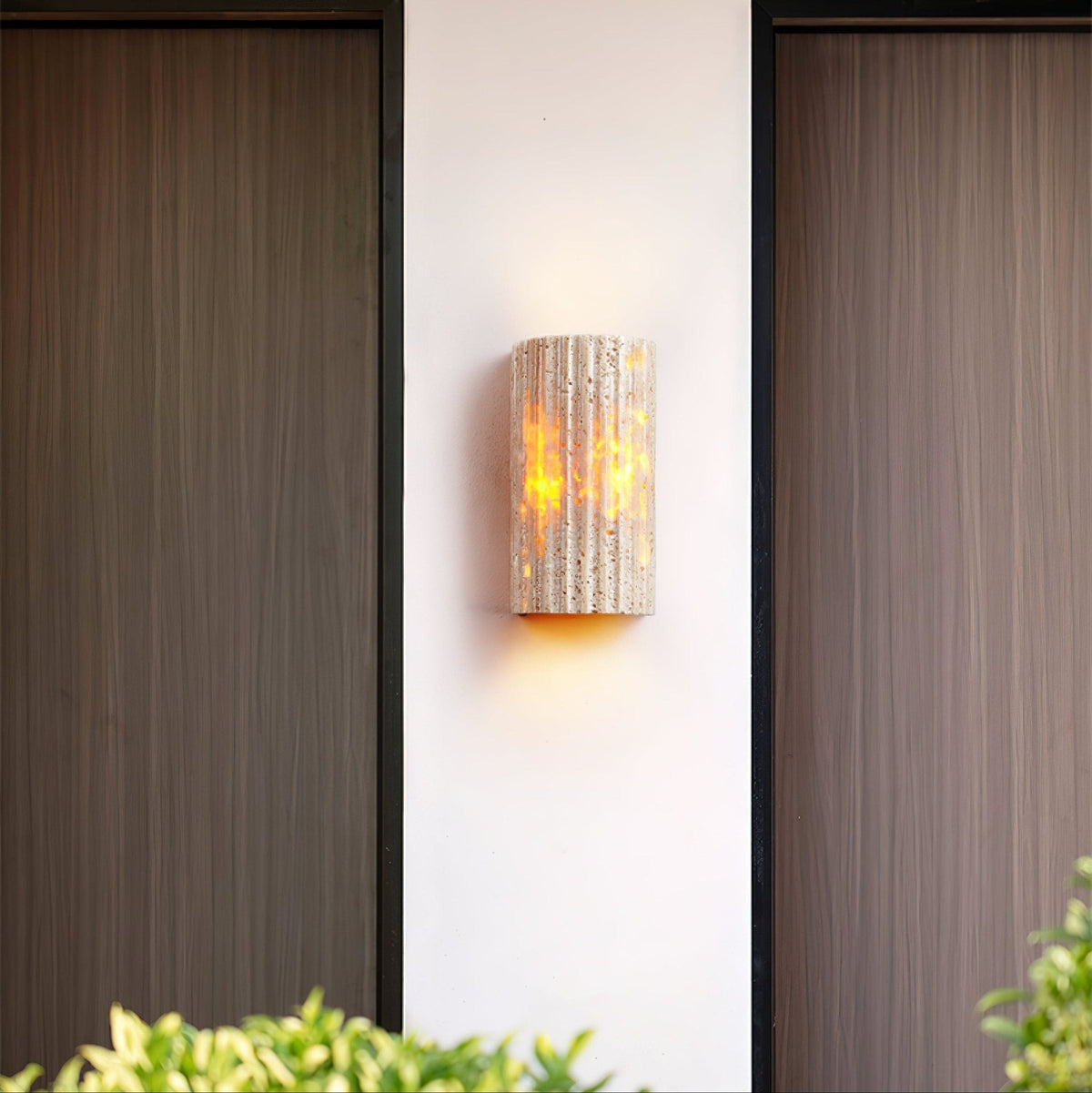 Sysilion Travertine-Wandleuchte