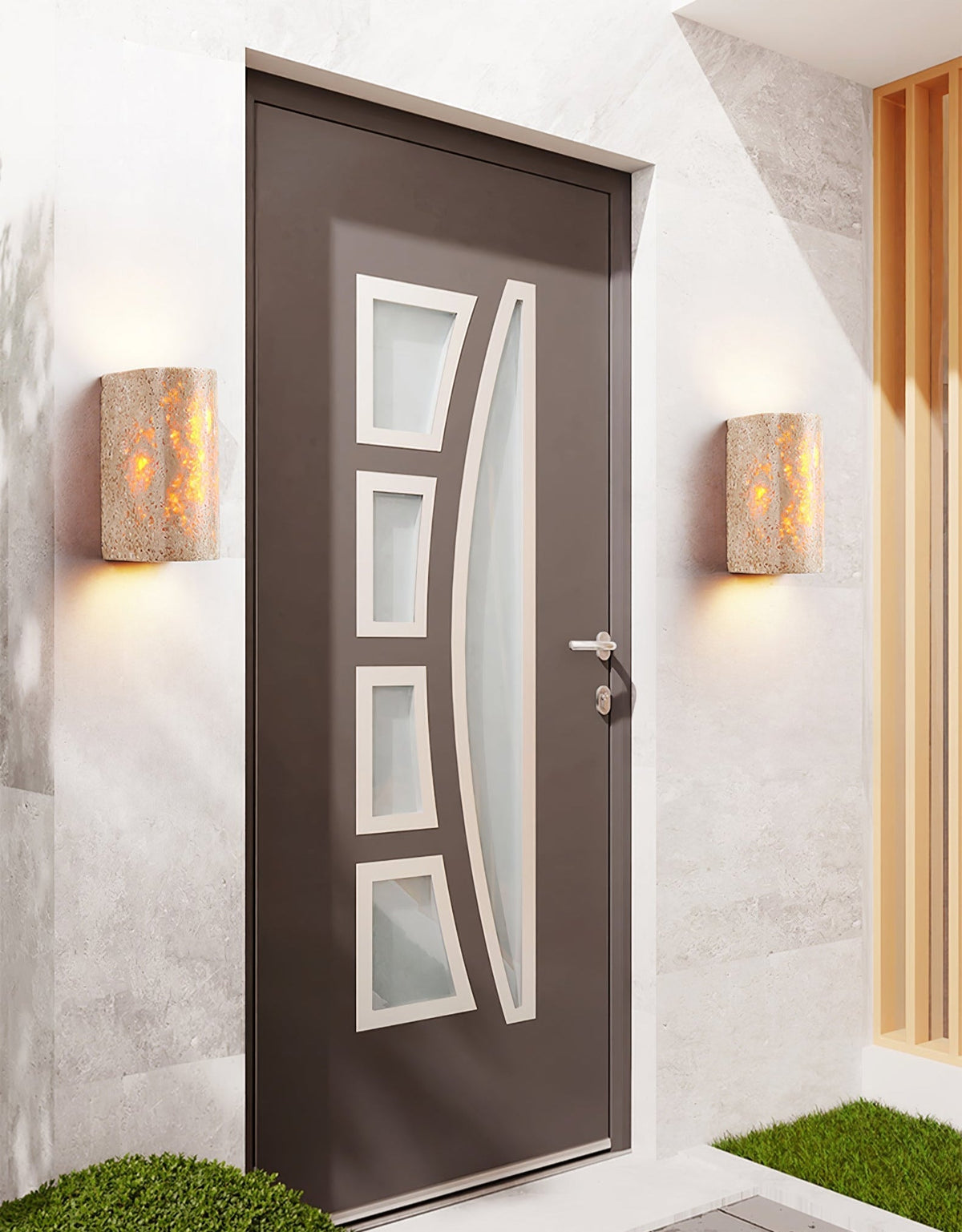 Sysilion Travertine-Wandleuchte