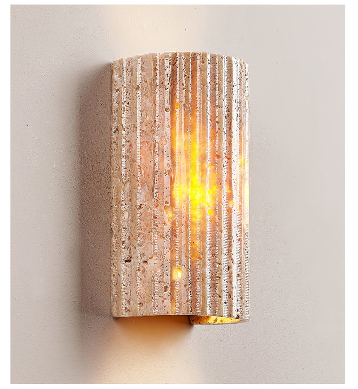 Sysilion Travertine-Wandleuchte