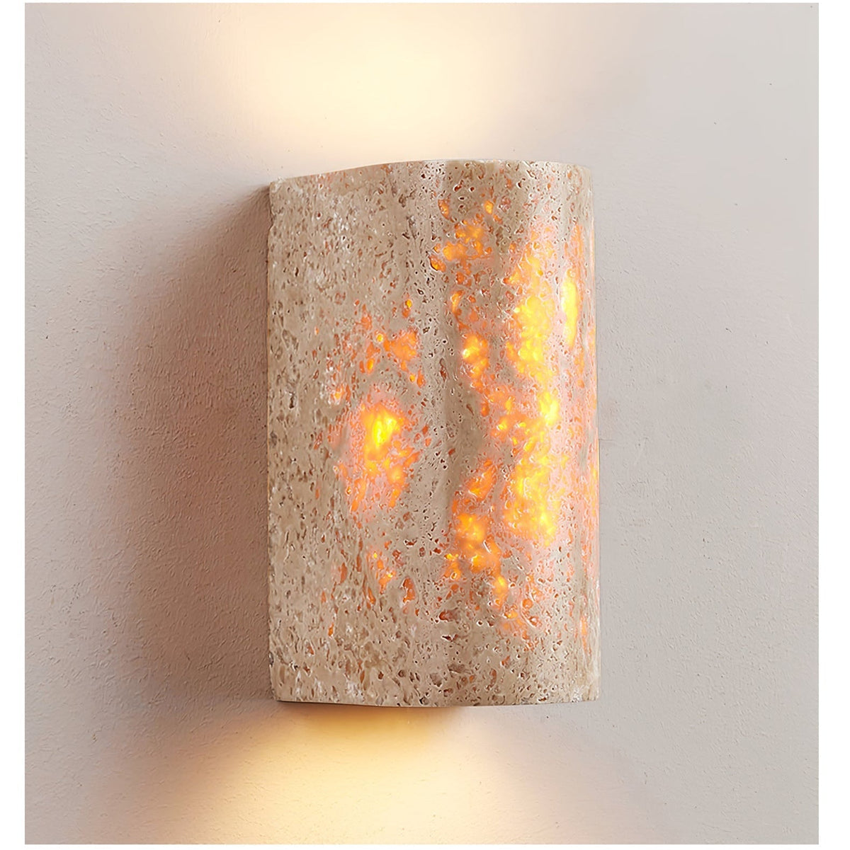 Sysilion Travertine-Wandleuchte
