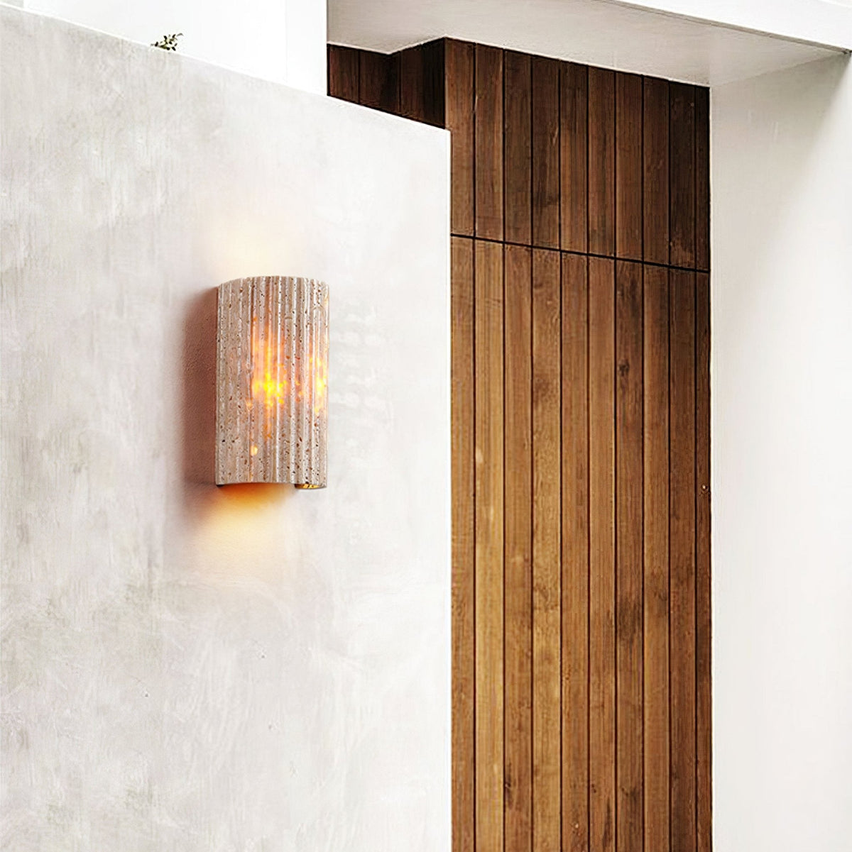 Sysilion Travertine-Wandleuchte