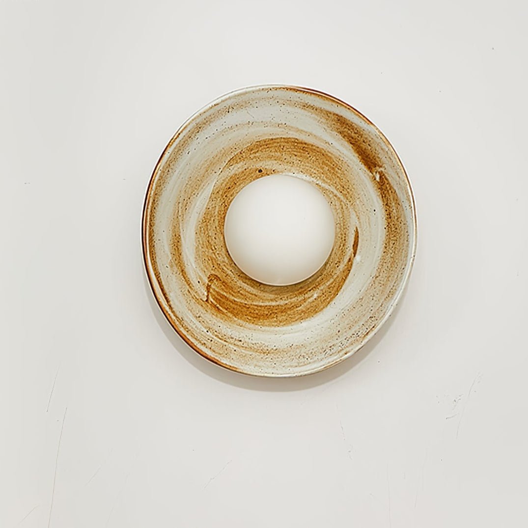 Solune zeitgenössische minimalistische Wandleuchte aus Glas und Holz