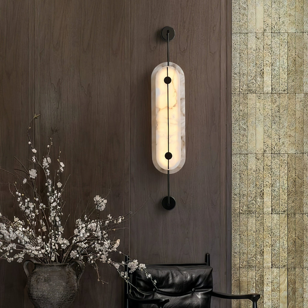 Cudorel Oval Alabaster Wandleuchte