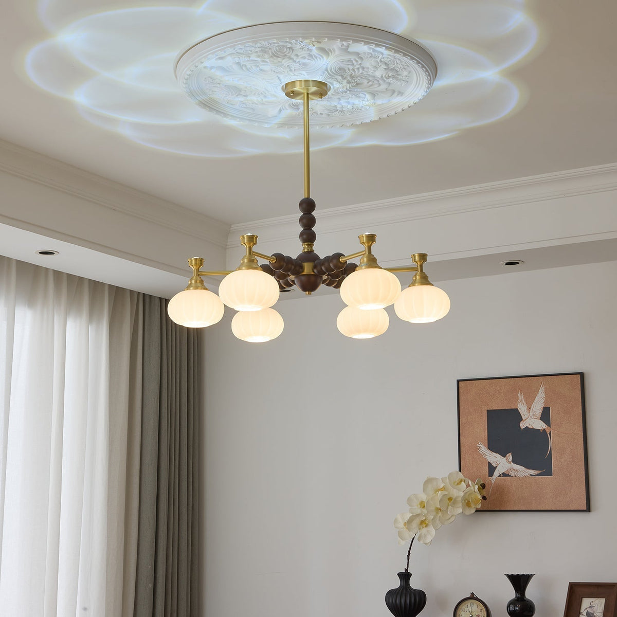Avdorira Kronleuchter Elegance Vintage Messing Holz
