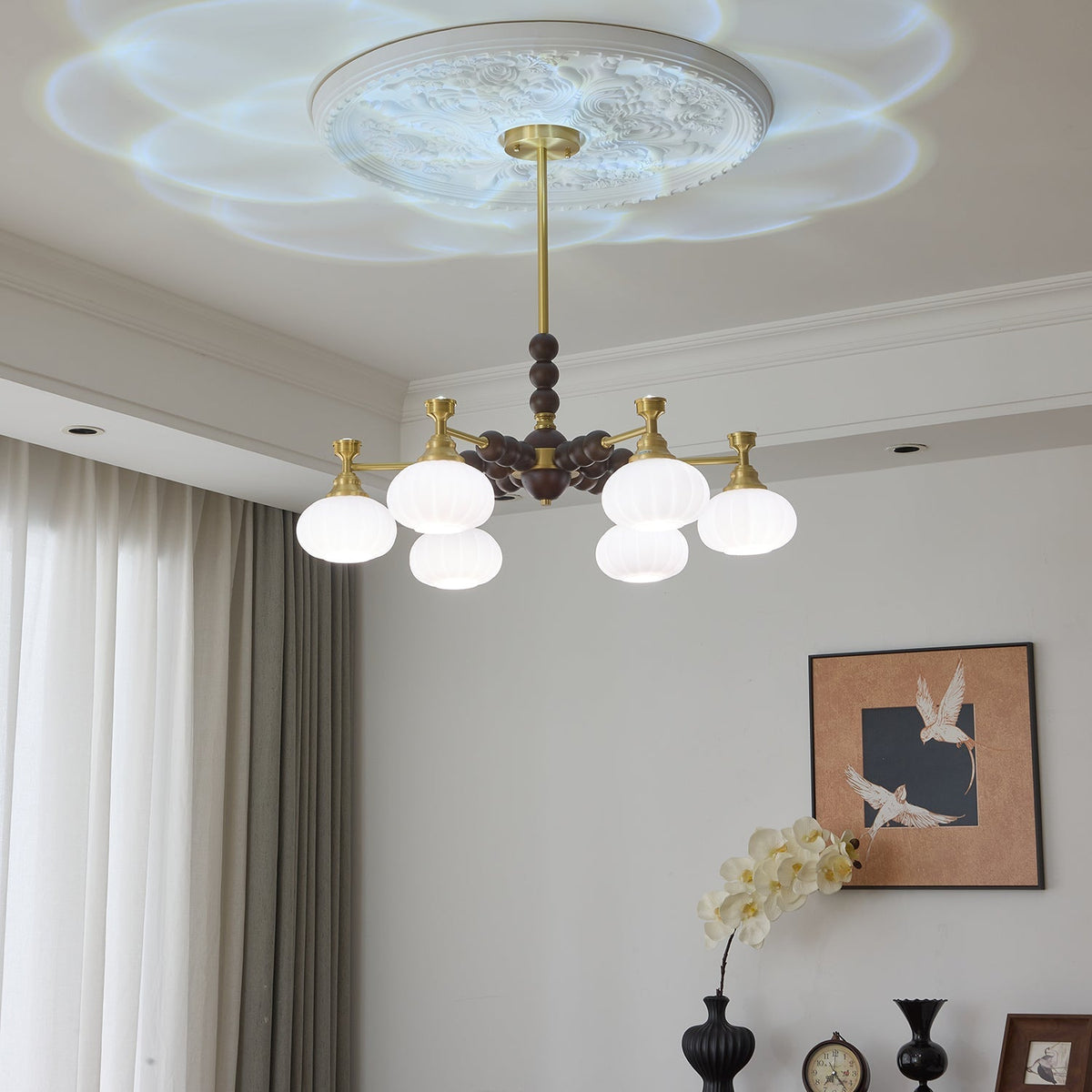 Avdorira Kronleuchter Elegance Vintage Messing Holz