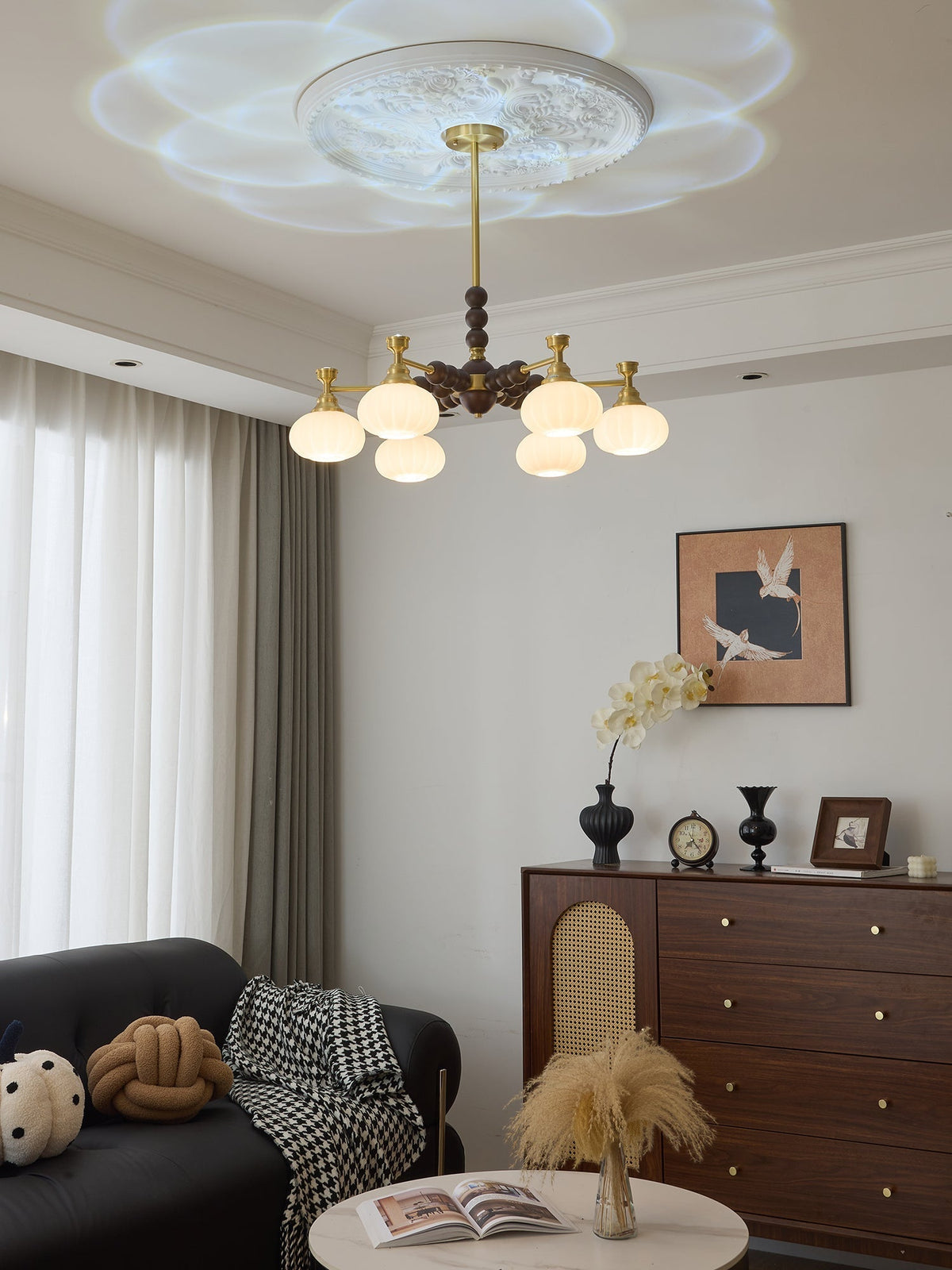 Avdorira Kronleuchter Elegance Vintage Messing Holz