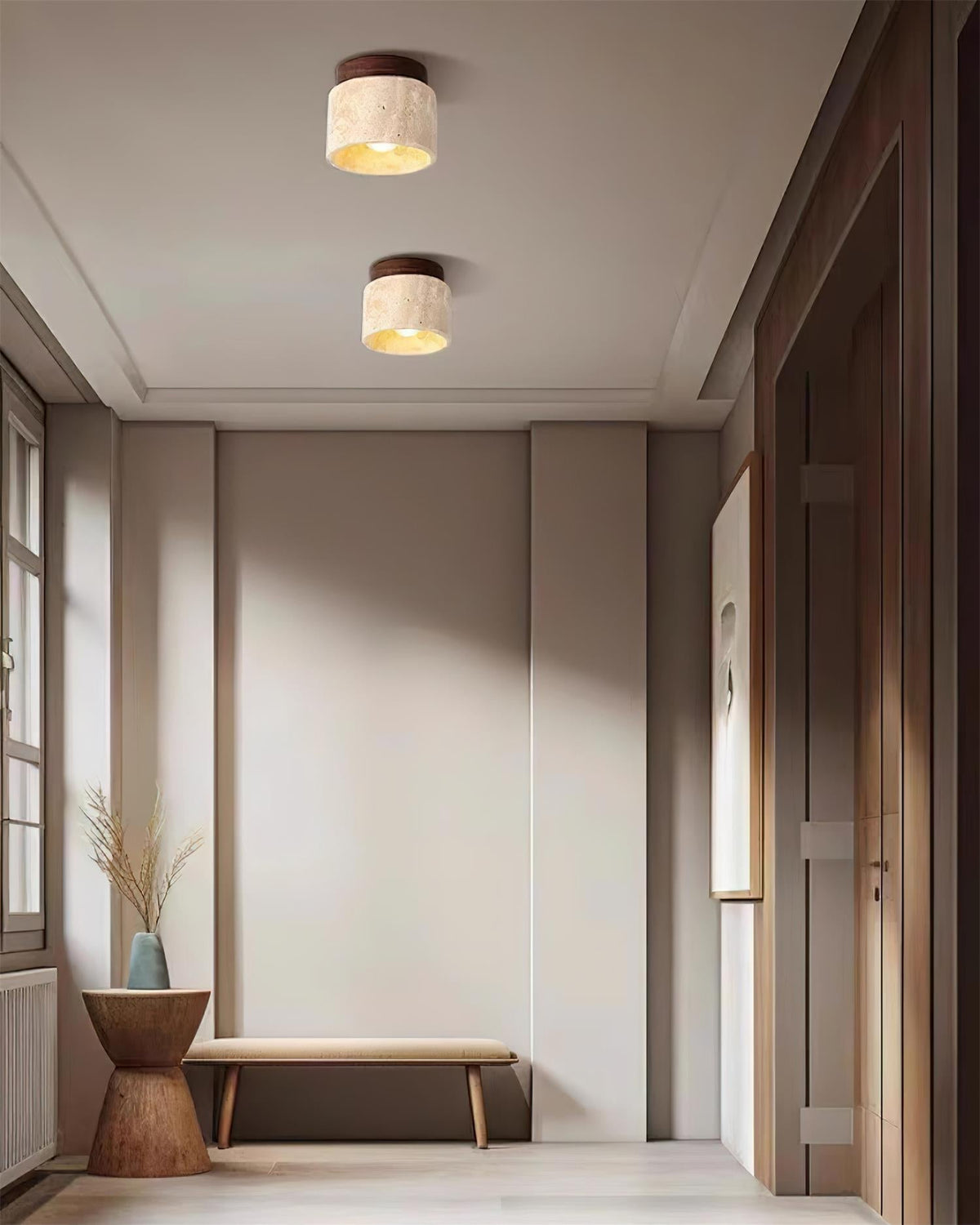 Lysaen Stone Travertine Deckenleuchte