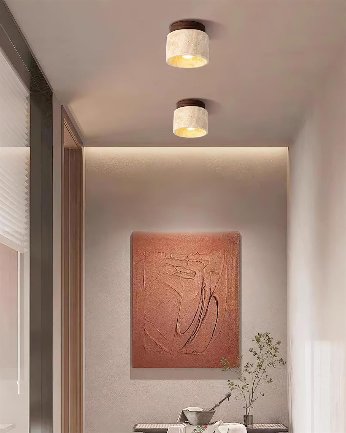 Lysaen Stone Travertine Deckenleuchte