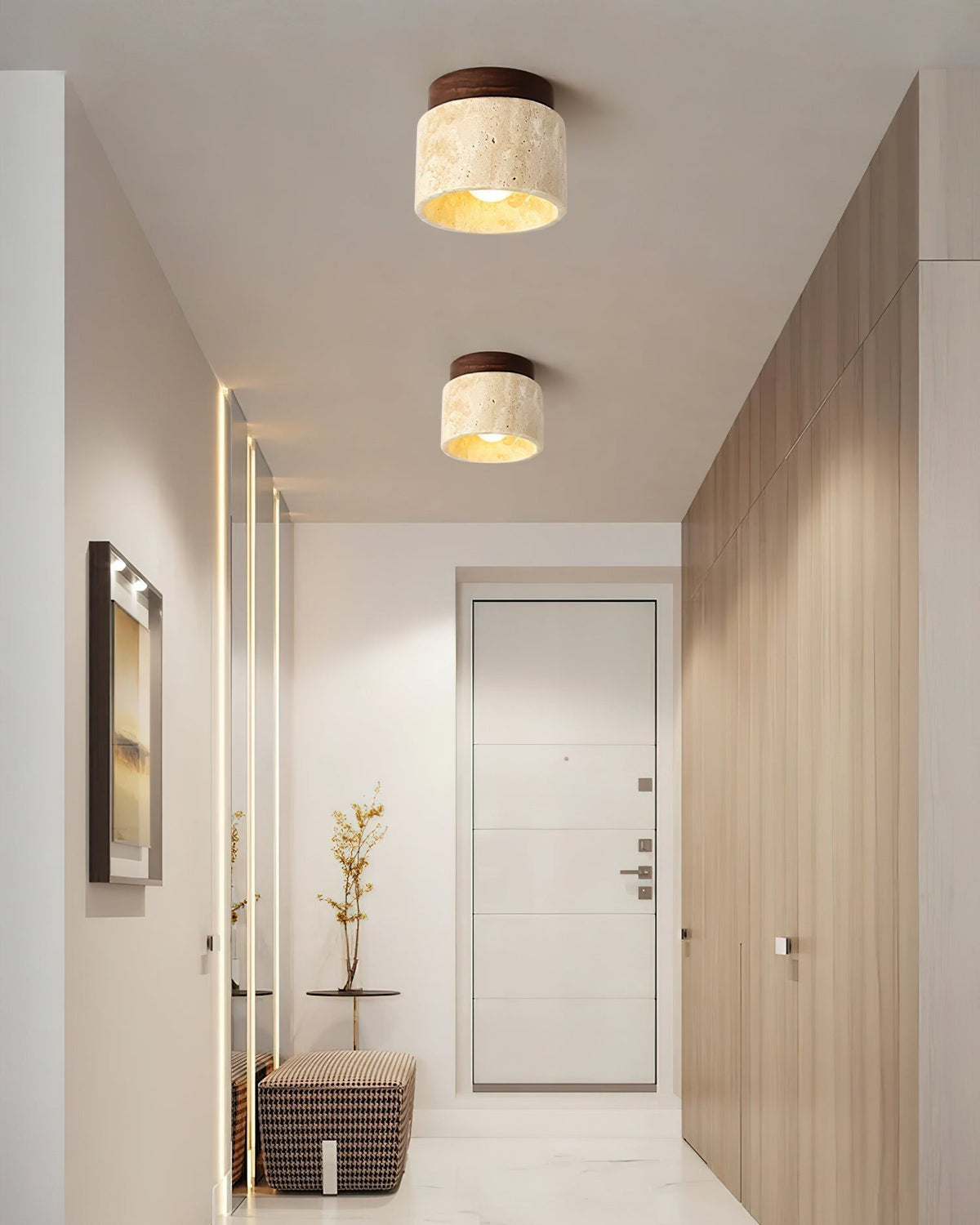 Lysaen Stone Travertine Deckenleuchte