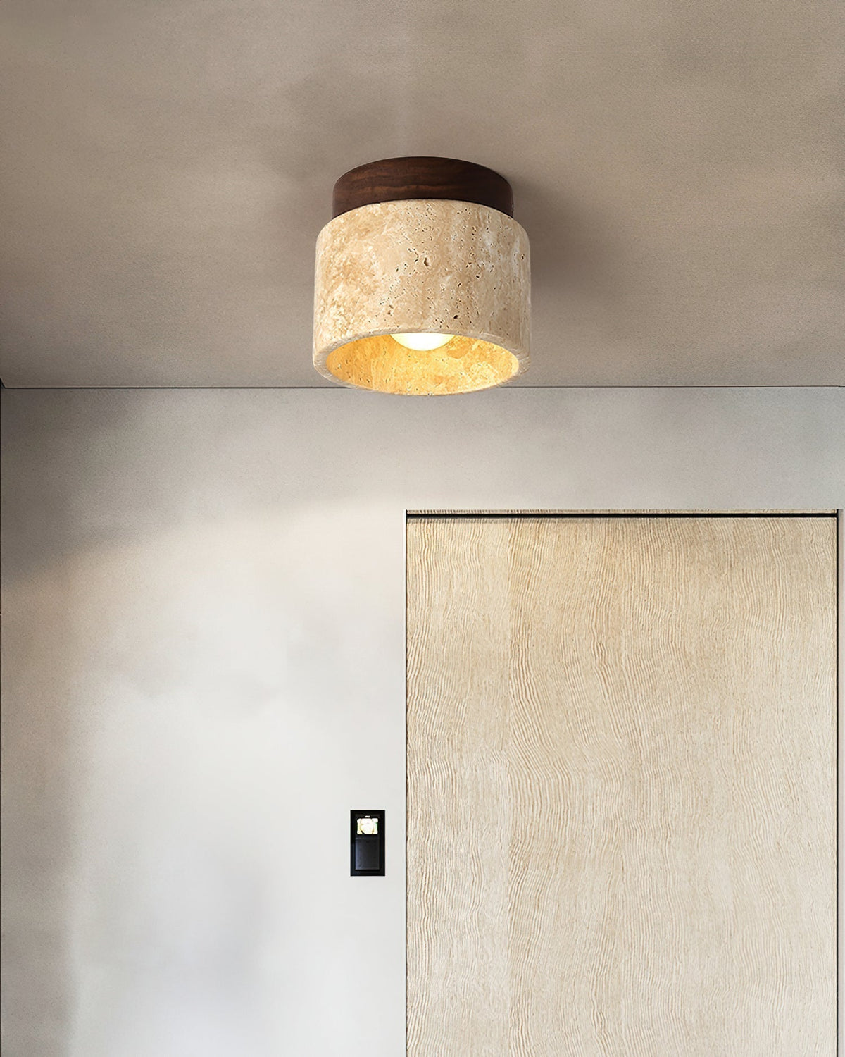 Lysaen Stone Travertine Deckenleuchte
