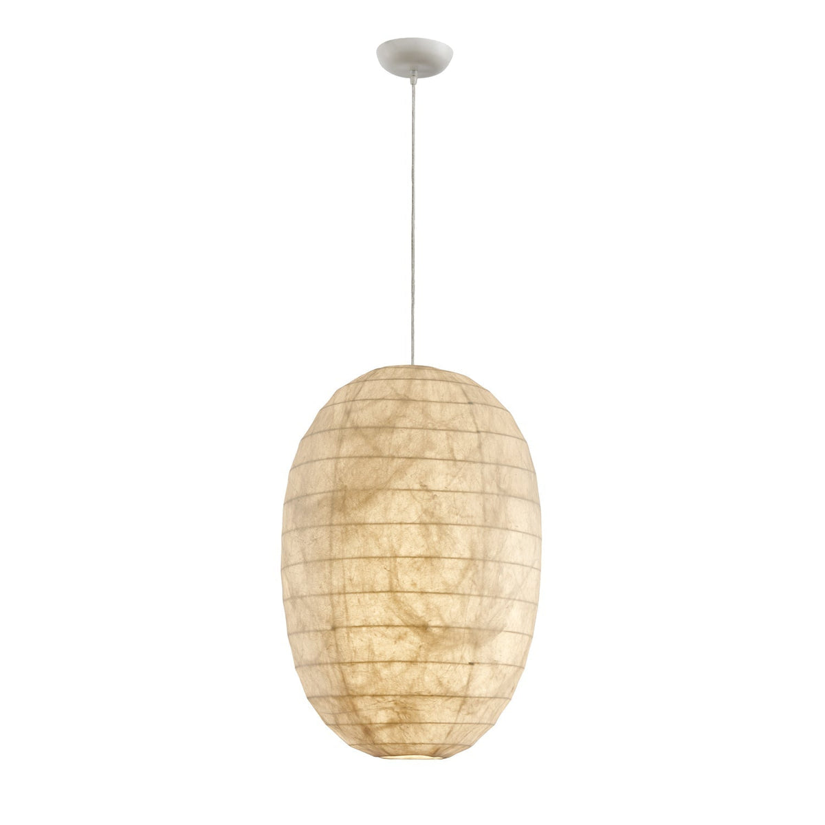 Cove Pendelleuchte aus Seide im Retro-Stil