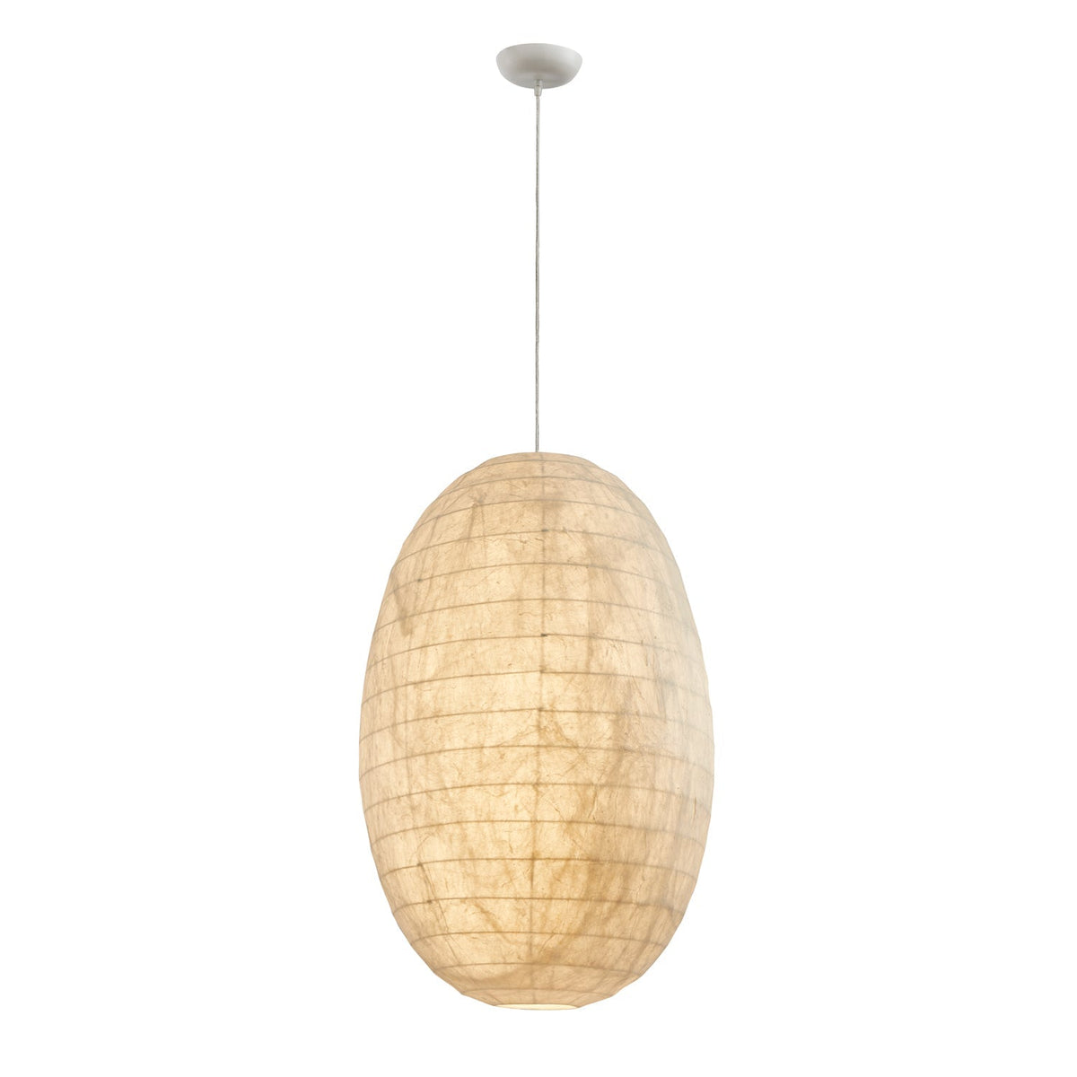 Cove Pendelleuchte aus Seide im Retro-Stil