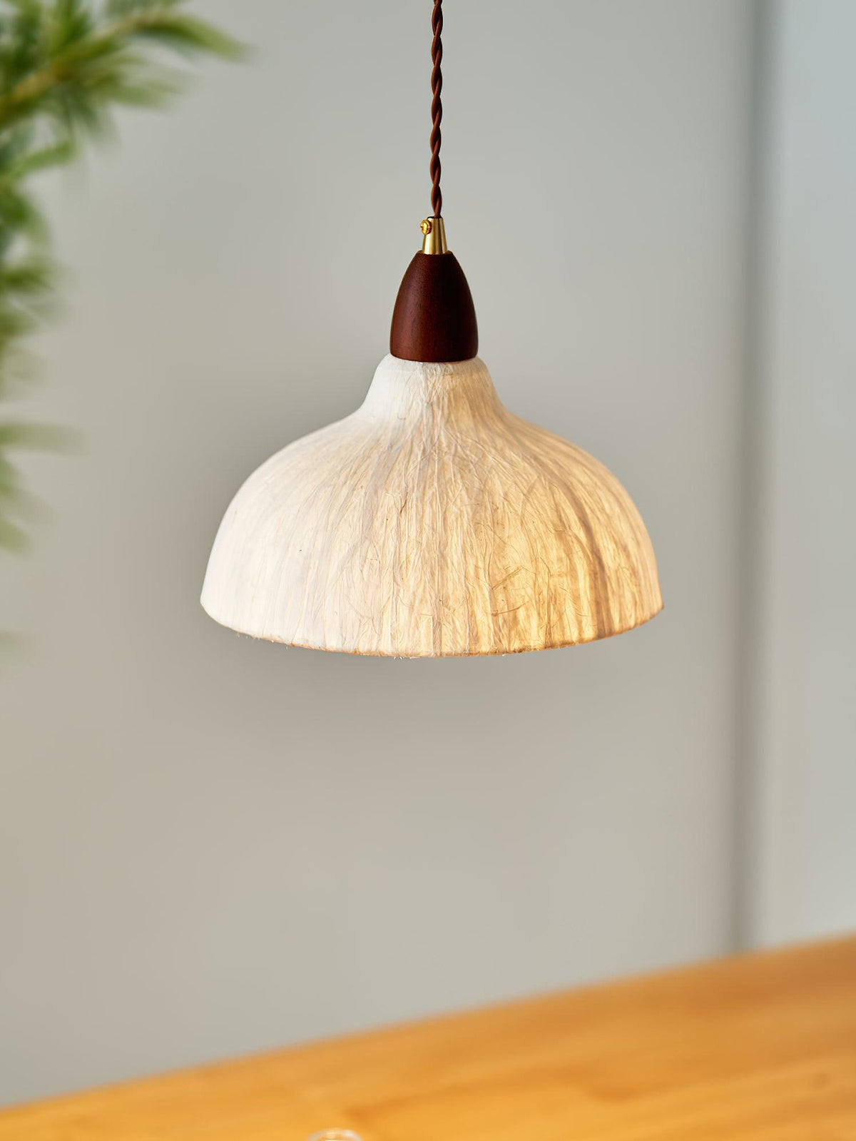 Locan Papier- & Holz-Pendelleuchte