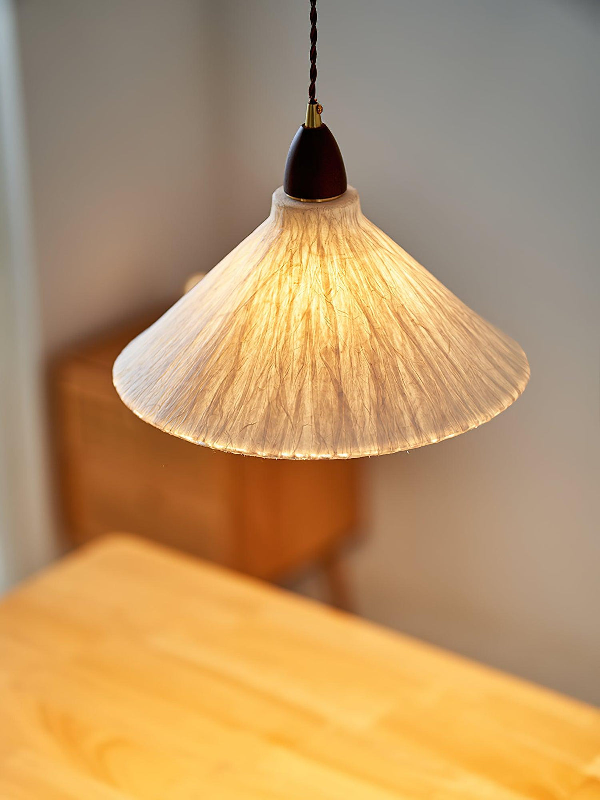 Locan Papier- & Holz-Pendelleuchte
