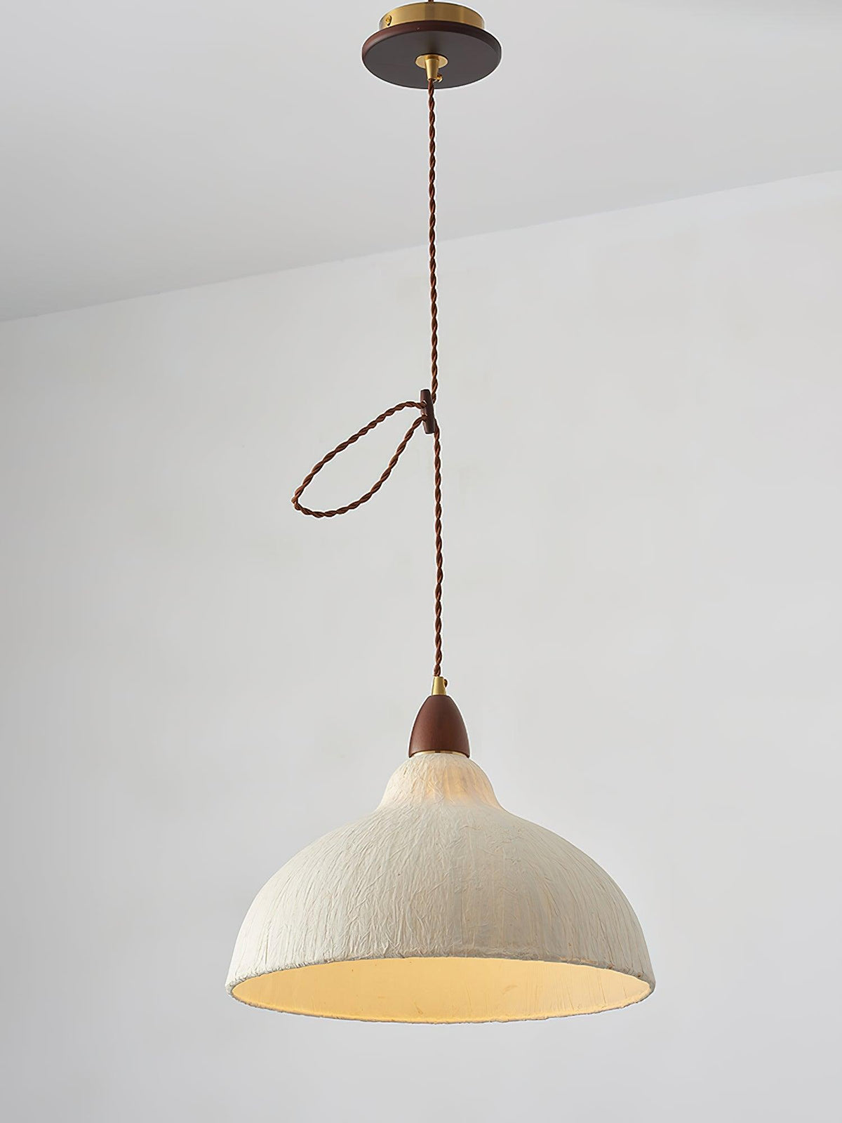 Locan Papier- & Holz-Pendelleuchte