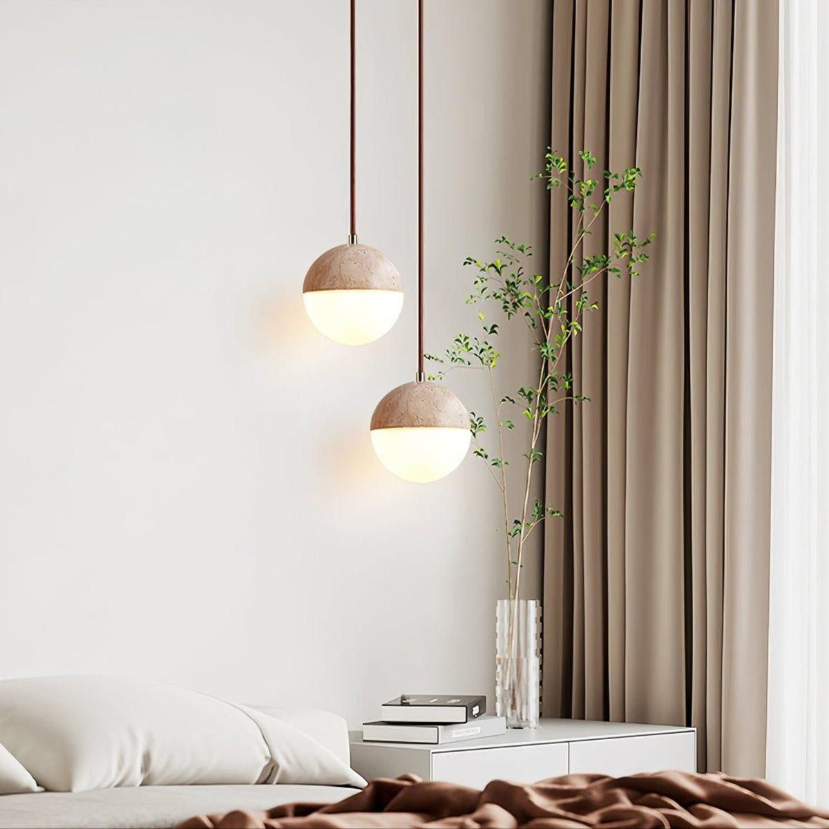 Vendrick Travertine Pendelleuchte