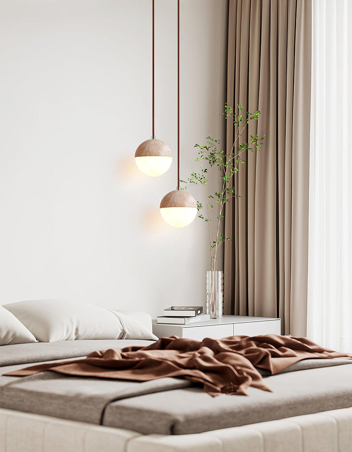 Vendrick Travertine Pendelleuchte