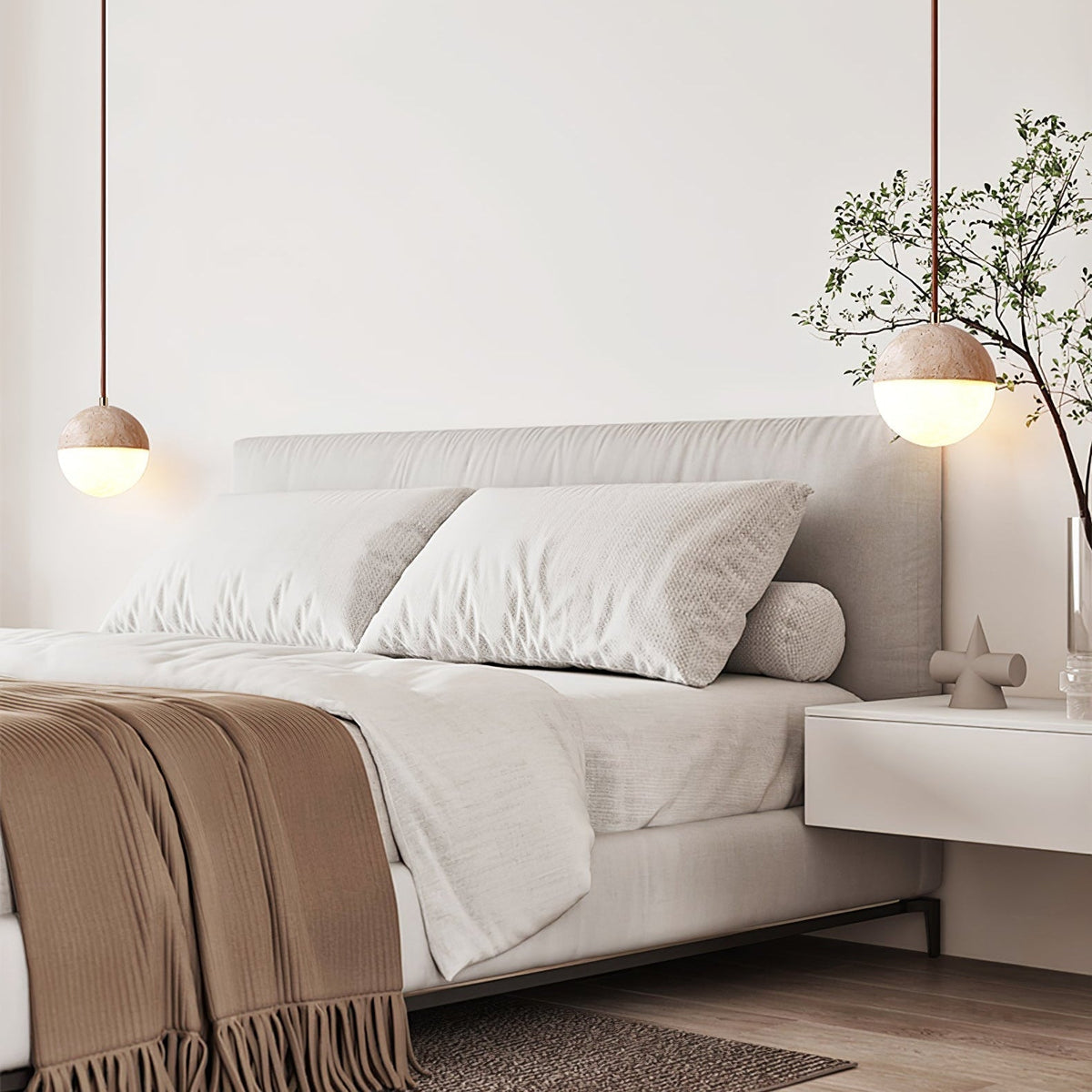 Vendrick Travertine Pendelleuchte