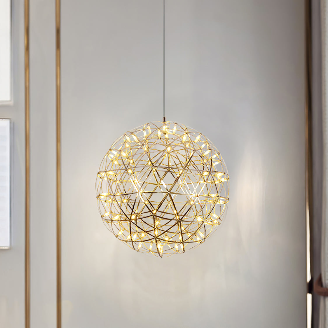Delcourt Silber Spark Ball Pendelleuchte