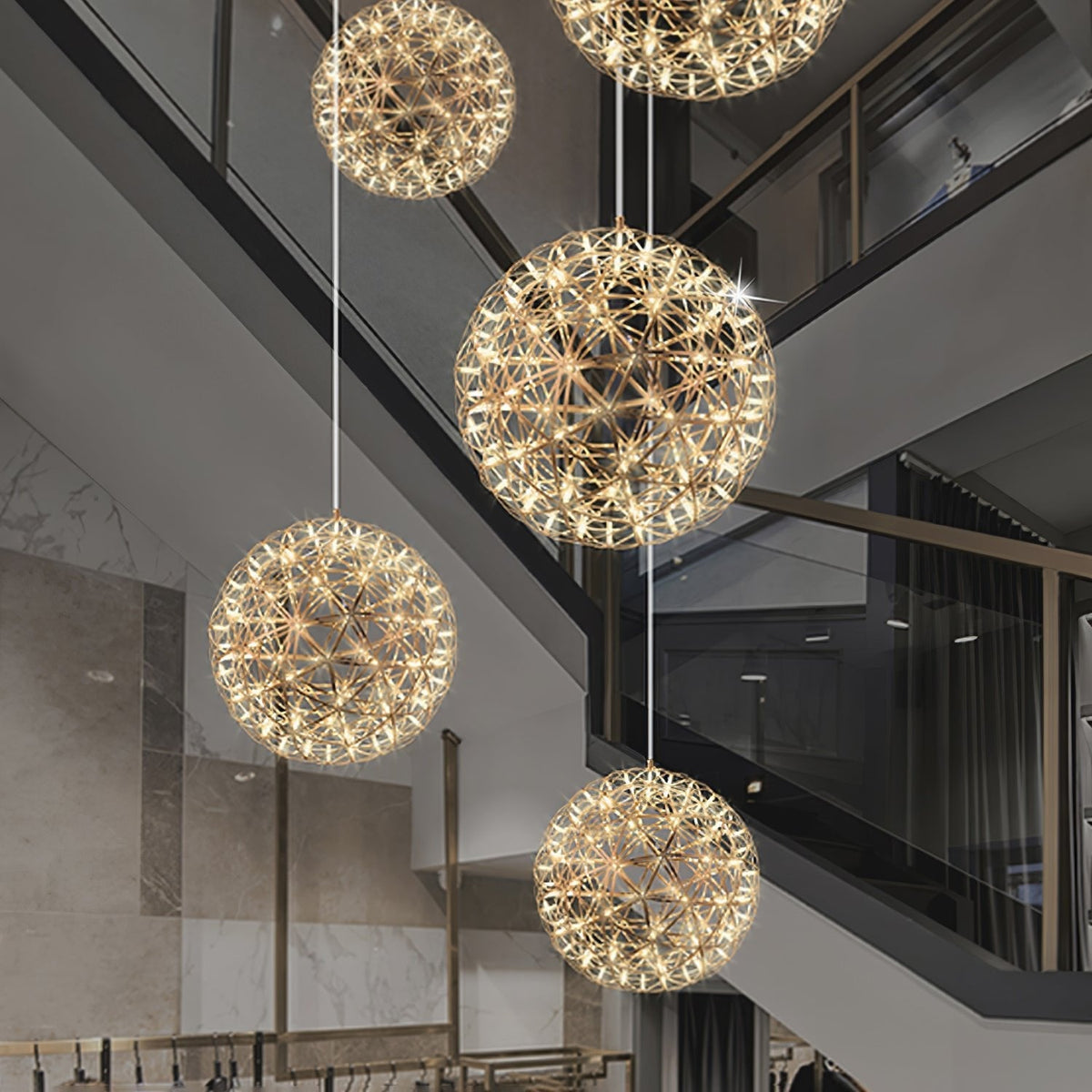 Sylvarin Gold Spark Ball Pendelleuchte