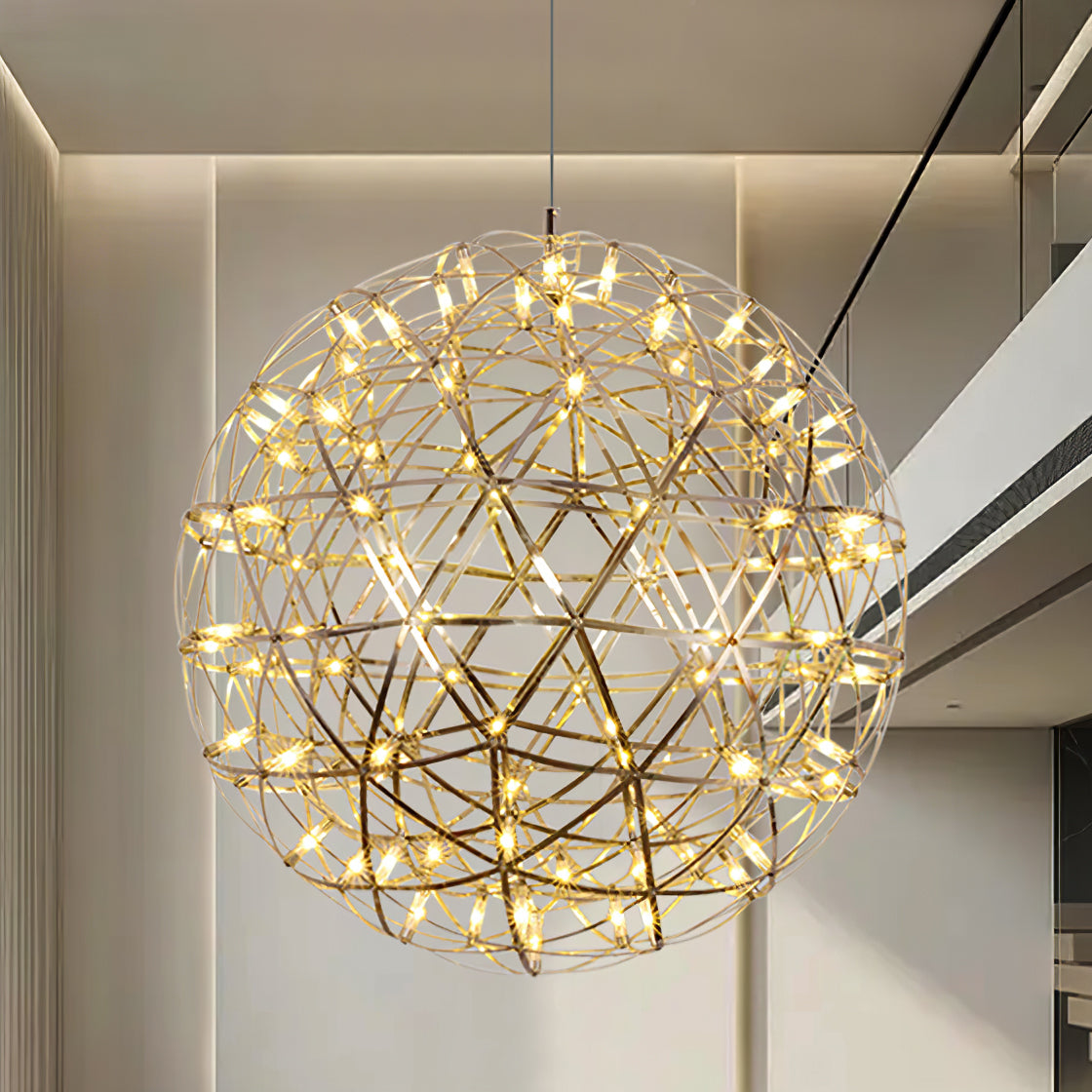 Delcourt Silber Spark Ball Pendelleuchte