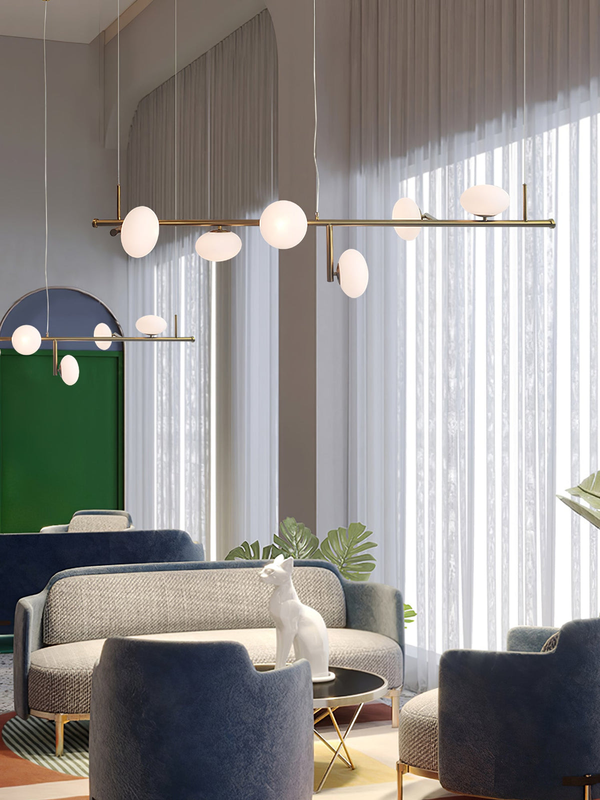 Balance Kronleuchter aus Glas im modernen Stil