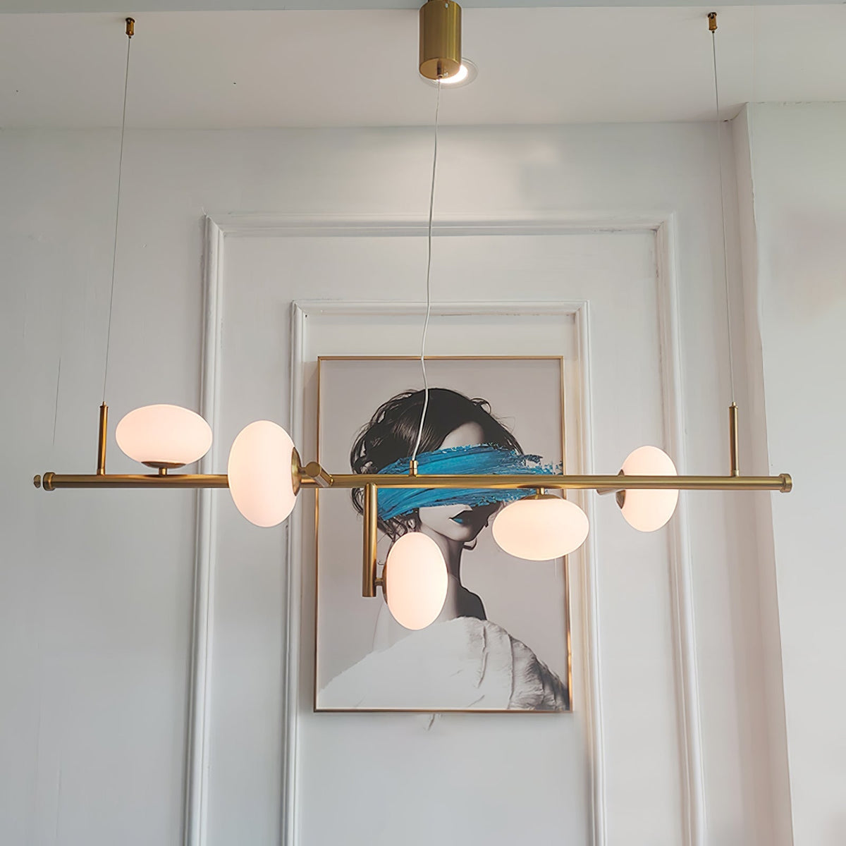 Balance Kronleuchter aus Glas im modernen Stil