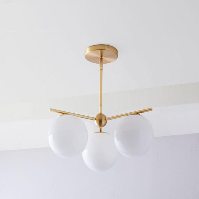 Casoella Kronleuchter Kugel & Stiel modern Gold LED