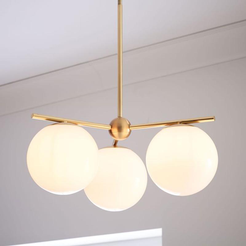 Casoella Kronleuchter Kugel & Stiel modern Gold LED