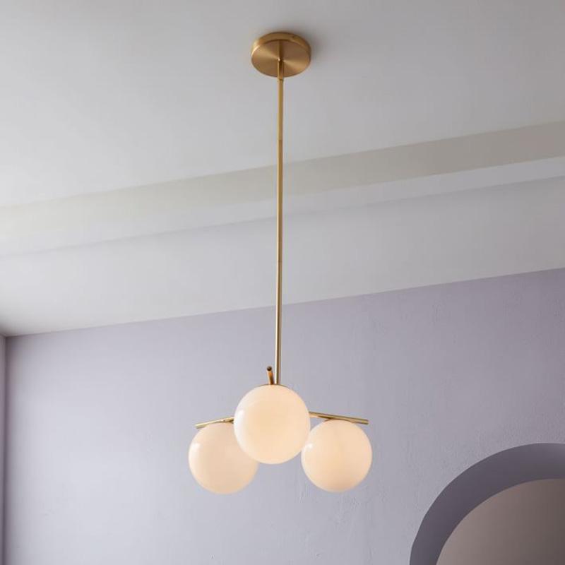 Casoella Kronleuchter Kugel & Stiel modern Gold LED