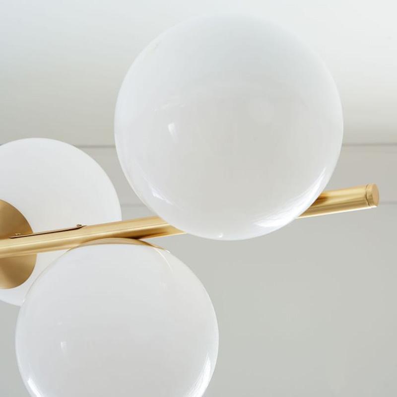 Casoella Kronleuchter Kugel & Stiel modern Gold LED