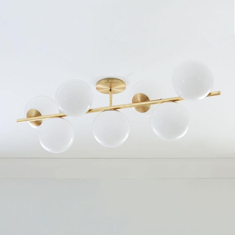 Casoella Kronleuchter Kugel & Stiel modern Gold LED