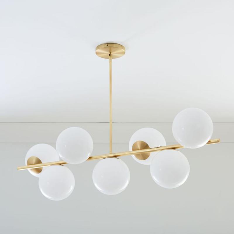 Casoella Kronleuchter Kugel & Stiel modern Gold LED