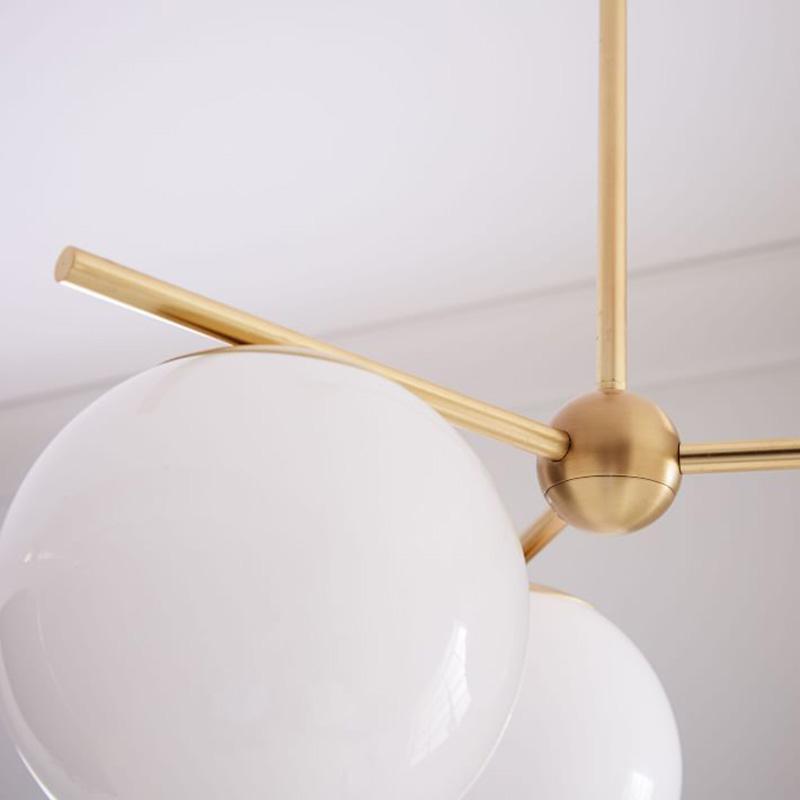Casoella Kronleuchter Kugel & Stiel modern Gold LED
