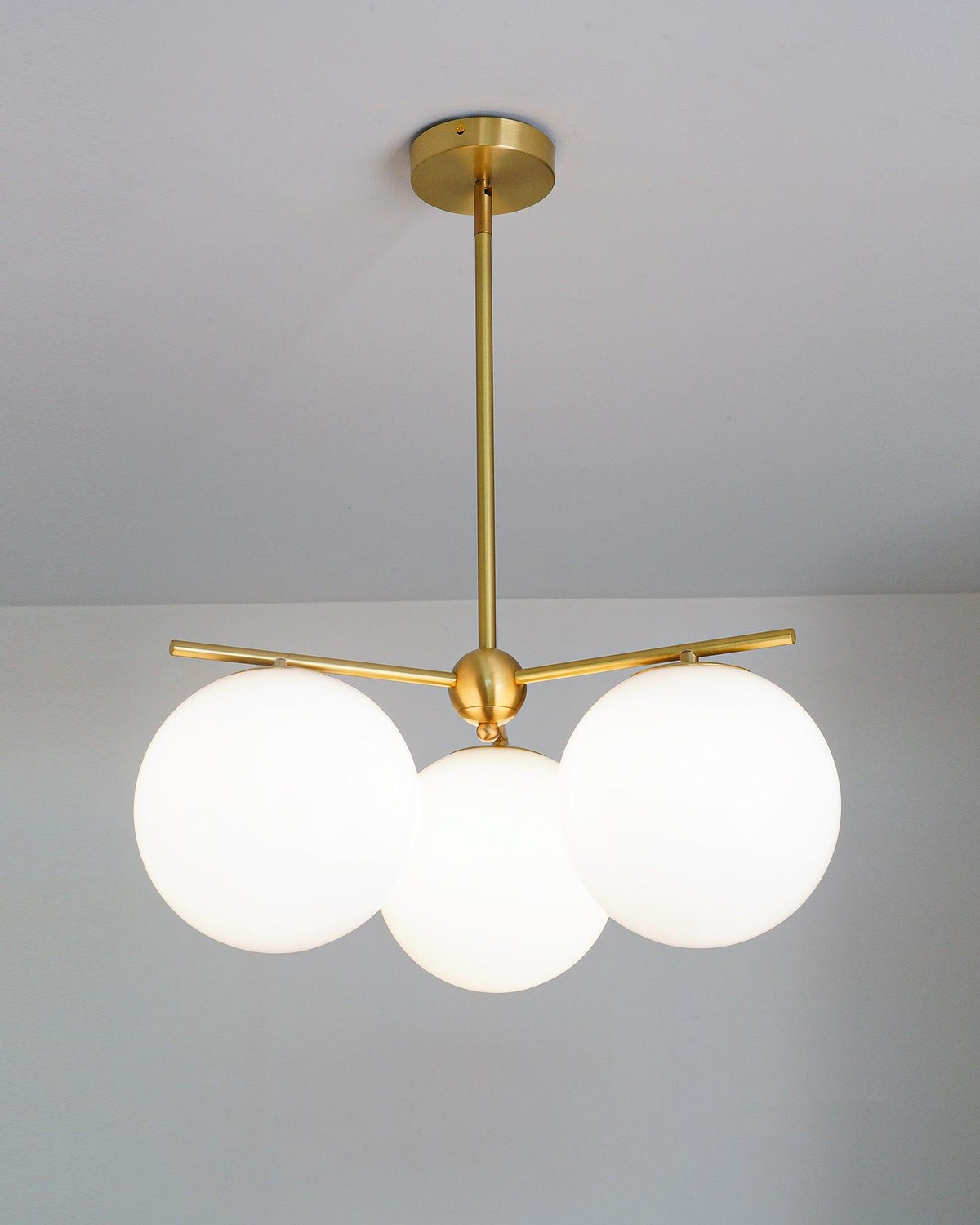 Casoella Kronleuchter Kugel & Stiel modern Gold LED