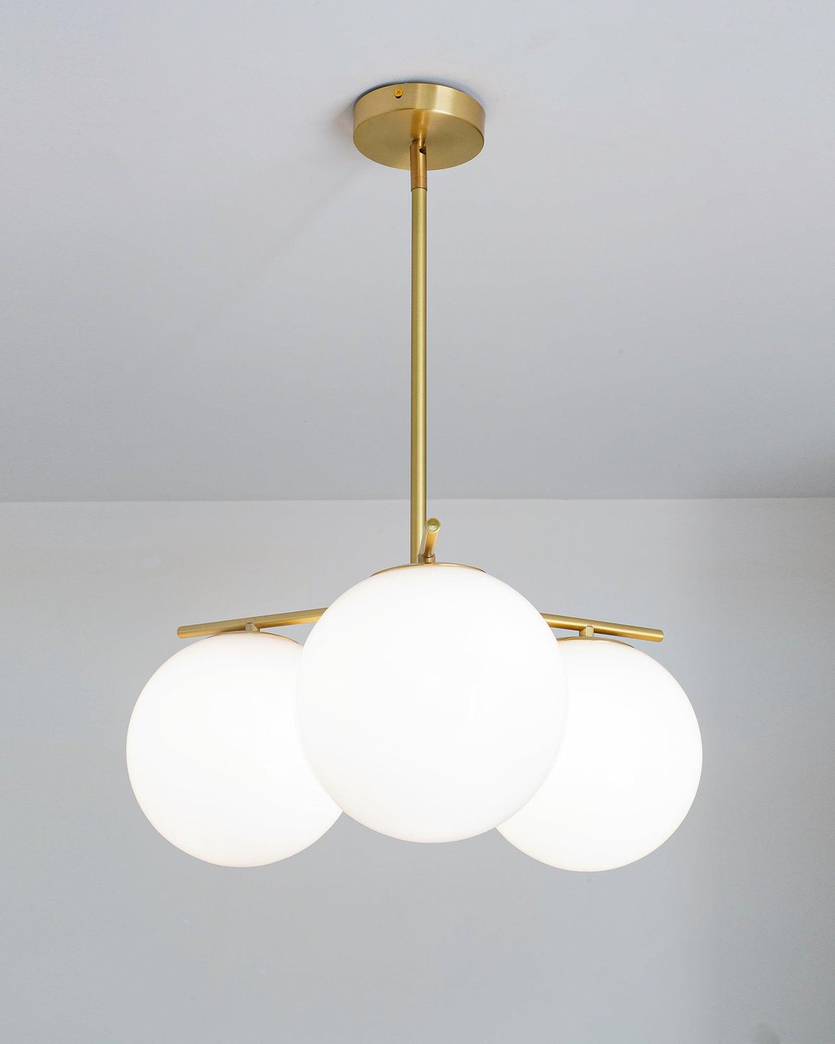 Casoella Kronleuchter Kugel & Stiel modern Gold LED