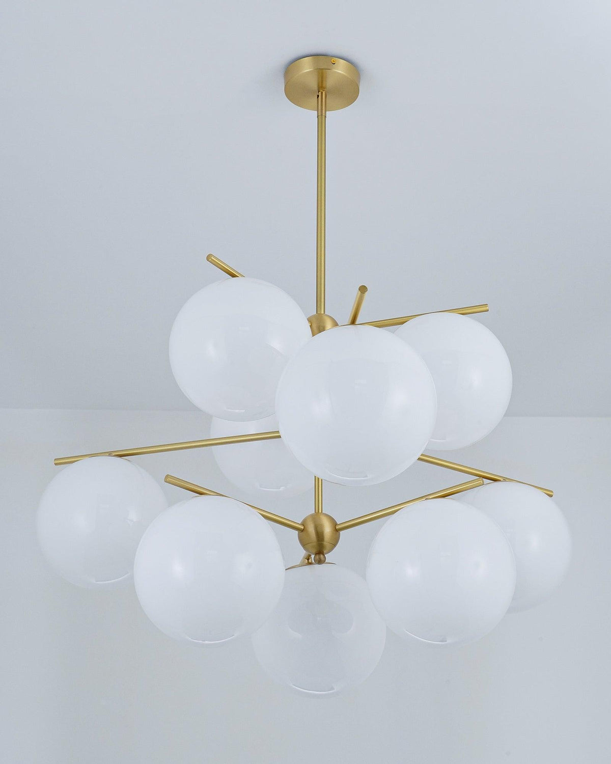 Casoella Kronleuchter Kugel & Stiel modern Gold LED