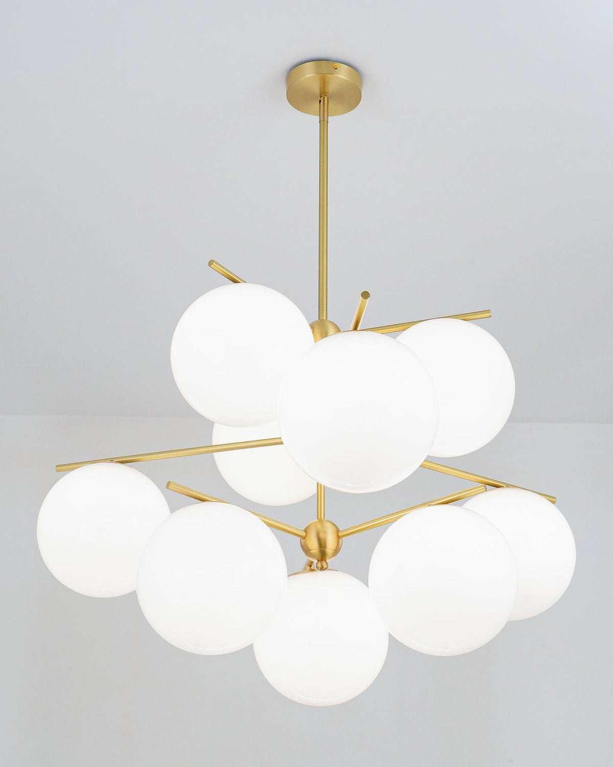 Casoella Kronleuchter Kugel & Stiel modern Gold LED