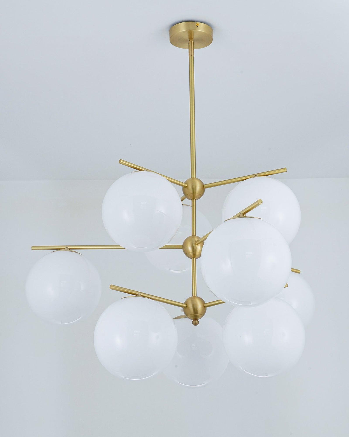 Casoella Kronleuchter Kugel & Stiel modern Gold LED